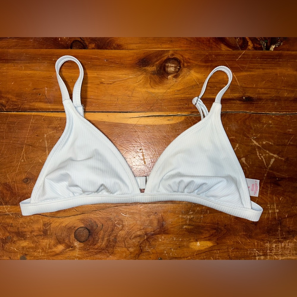 White Triangle Bikini Top